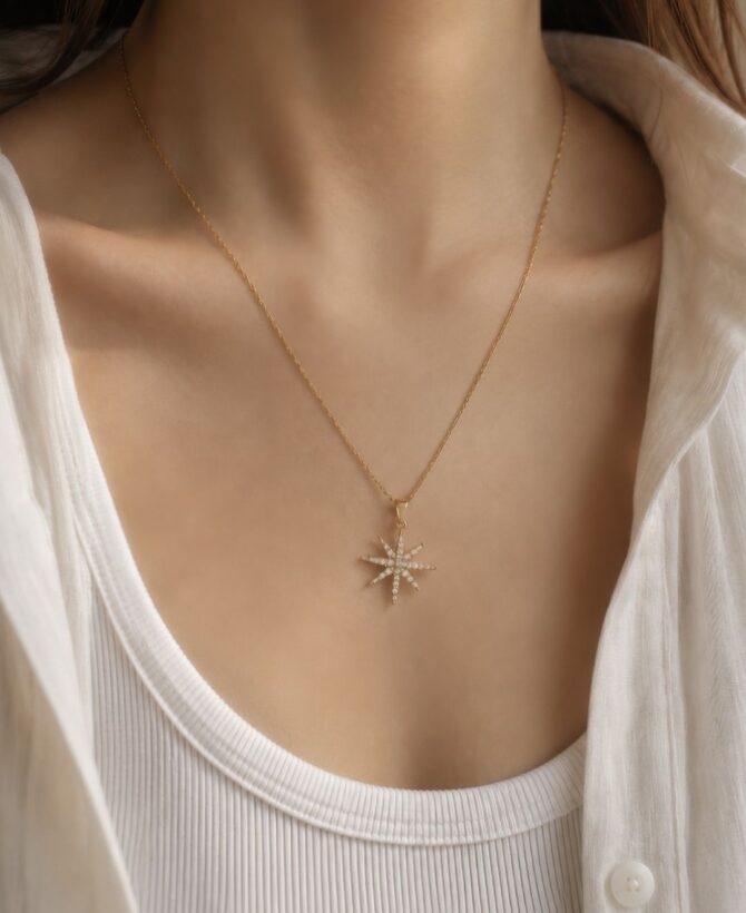 24 Karat Polaris Star Necklace