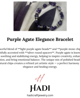 Purple Agate Chip Bracelet with Silver Spacers,Bohemian style bracelet