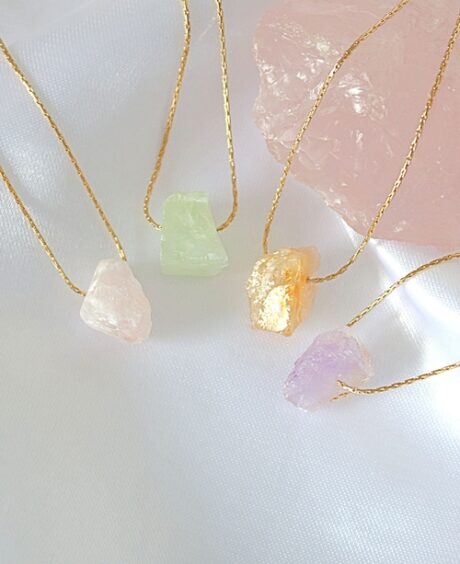 Raw Natural Crystals | 24 Karats Pendant Necklaces