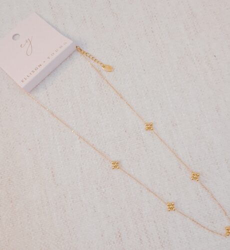 Dot Dot Golden Cross Necklace - Water & Tarnish Resistant