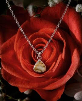 Labradorite Trillion Pendant Silver Necklace