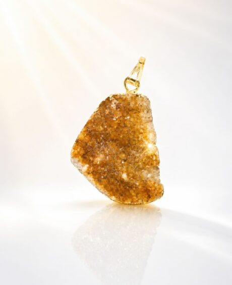 Orange Citrine Cluster Pendant