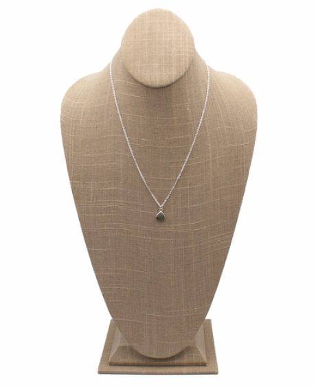 Labradorite Trillion Pendant Silver Necklace